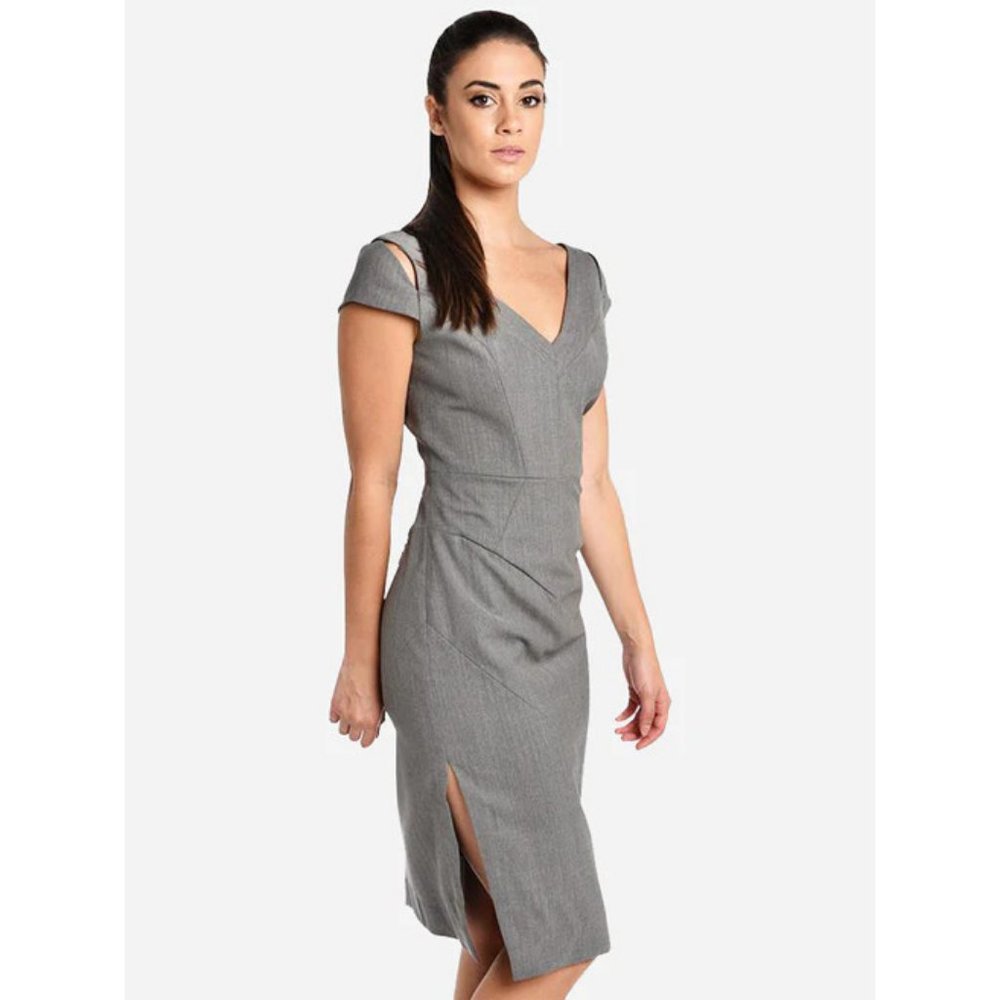 NWT Milly Italian gabardine grey suiting tailored Larissa dress